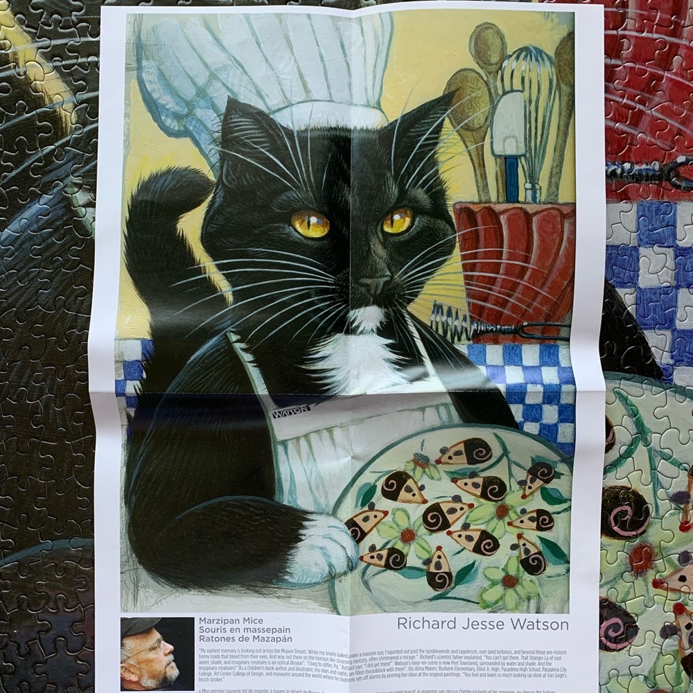 3/25$ Richard Jesse Watson Cat Chef Puzzle - Picture 4 of 5